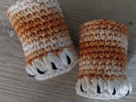 Häkelanleitung Stuhlsocken Katzenpfötchen
