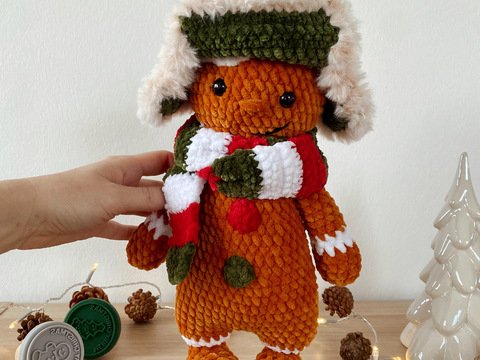 Lebkuchenmann Häkelanleitung Pfefferkuchenmann