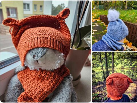 Häkelanleitung für Mütze/Schal/Loop "Wilmi's Öhrchen" alle Größen