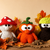 Crochet pattern for an autumn trio, mushroom, pumpkin, chestnut