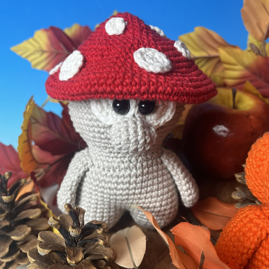 Herbst Trio Pilz Kürbis Kastanie Amigurumi Häkelanleitung