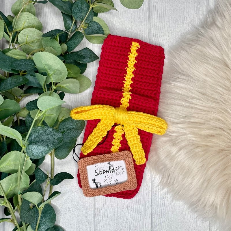 Häkelanleitung Bestecktasche Geschenk, Deko für Weihnachten - Bild 3