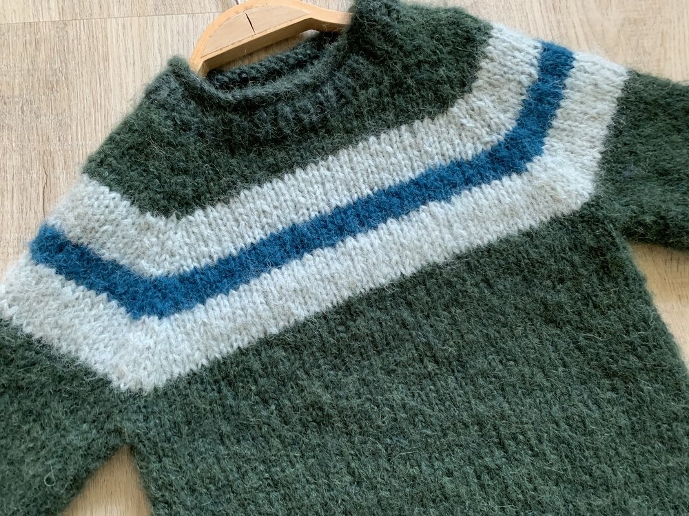 Strickanleitung Kinderpullover Till Größe 104 – 134