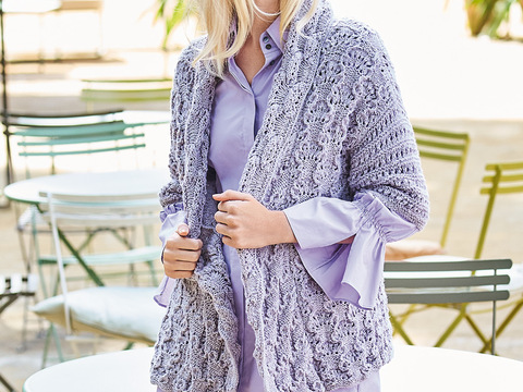 Jacke mit breitem Kragen