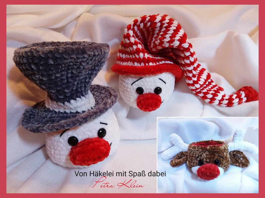 Häkelanleitung / Amigurumi / 3 Weihnachts~Minis zum Befüllen - Bild 2
