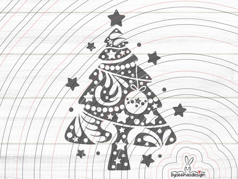 Tannenbaum mega einfach Plotterdatei SVG DXF