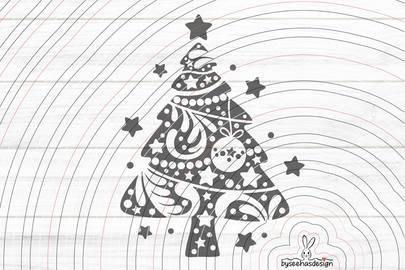 Tannenbaum mega einfach Plotterdatei SVG DXF