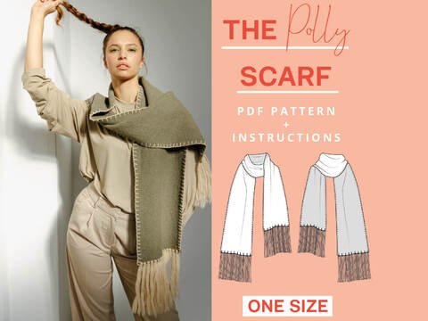 Schal ohne Stricken Schnittmuster Fransenschal ohne Nähmaschine einfach