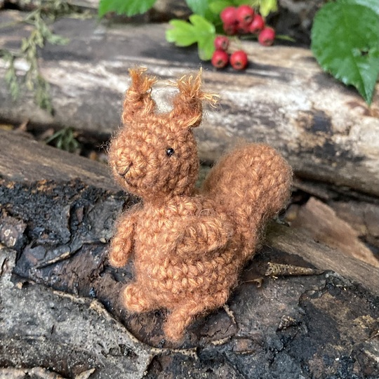 Waldelf Nash und Eichhörnchen Fjell Häkelanleitung Set