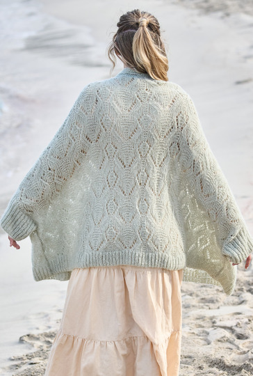 Verschlusslose Ajourmusterjacke