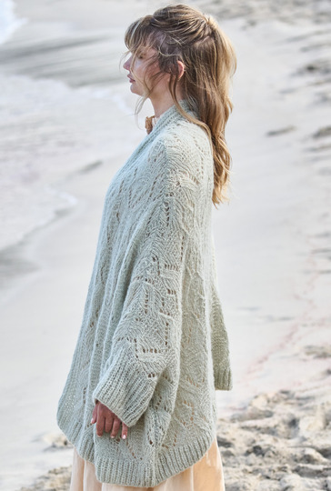 Verschlusslose Ajourmusterjacke