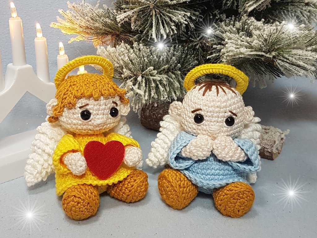 Häkelanleitung kleine Weihnachtsengelchen