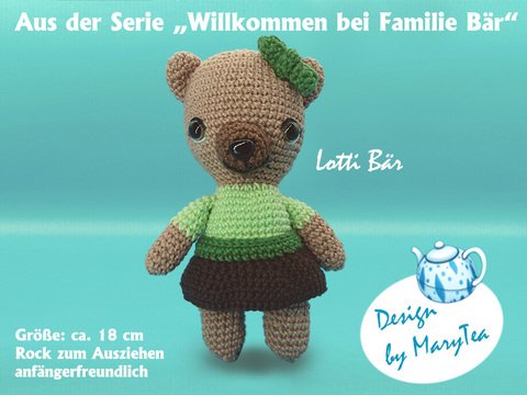Häkelanleitung Lotti Bär aus der Serie "Willkommen bei Familie Bär"