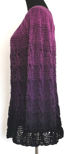 Pullover Berenjena, Häkelanleitung