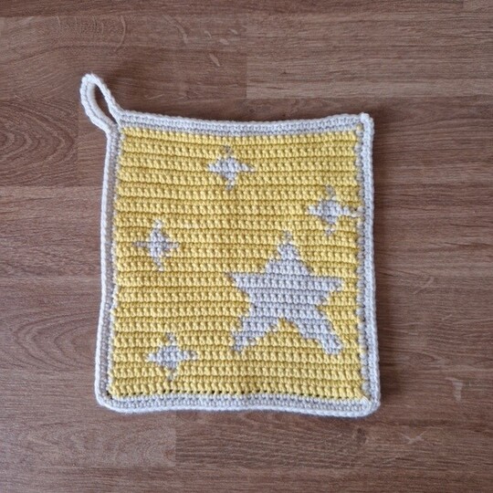 Häkelanleitung Topflappen Sterne