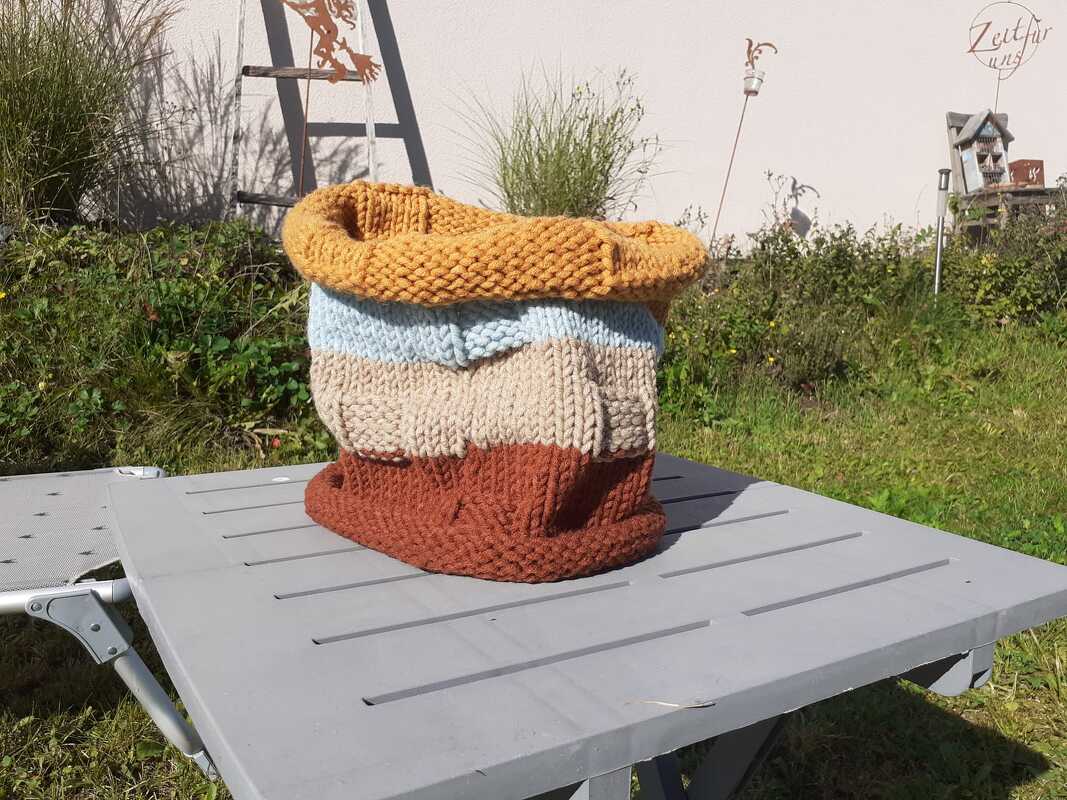 Schal Loop Zalina Halssocke Mütze stricken - anfängergeeignet - Bild 8