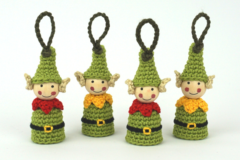 Weihnachtsbaumanhänger ELFE Häkelanleitung