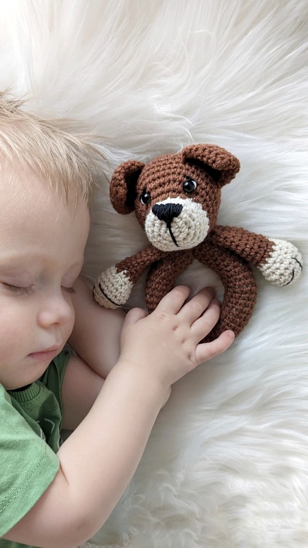 Crochet dog pattern, baby rattle dog amigurumi pattern, crochet baby gift i - Image 8