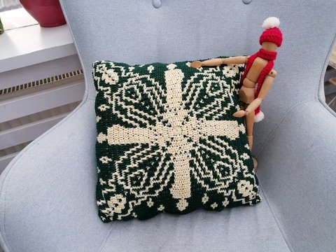 Kerzenschein - Quadrat in Mosaikhäkeltechnik