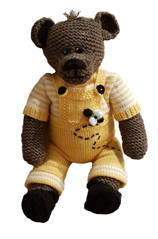 Giggles the Bear in Dungerees