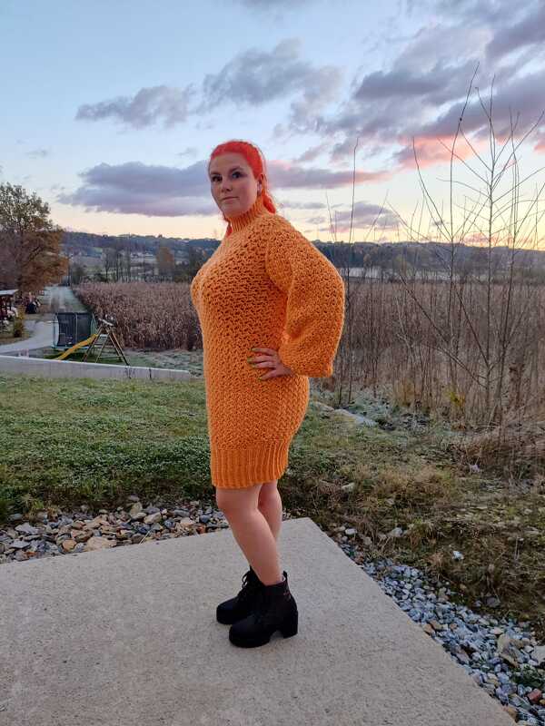 Häkelkleid/Pullover Viola alle Größen und Längen - Bild 4