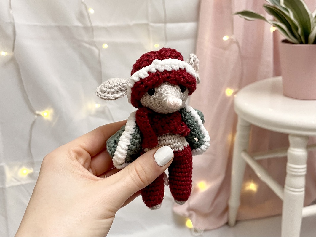 Häkelanleitung Weihnachtsmaus „William“ | Amigurumi Weihnachten Tier Maus - Bild 3
