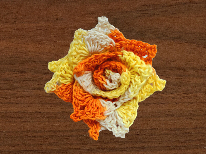 Häkelanleitung für 3D Blume