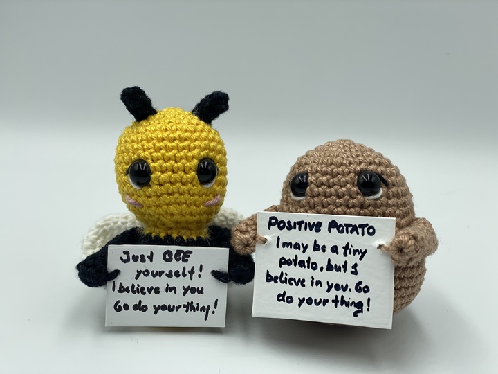Crochet Pattern - Motivation - Positive Bee / Positive Potatoe