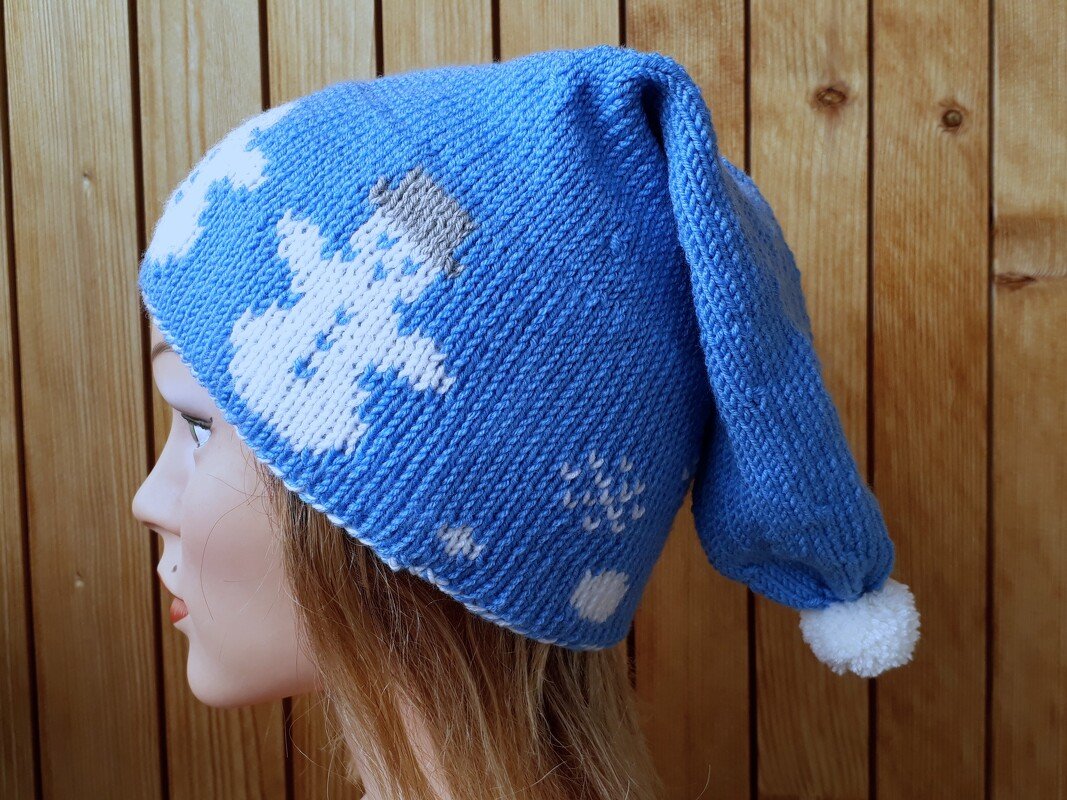 Strickanleitung Mütze "Schneemann" für die ganze Familie