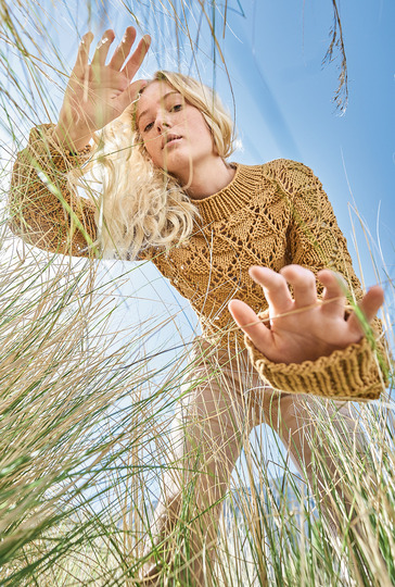 Pulli im Ajour-Rautenmuster