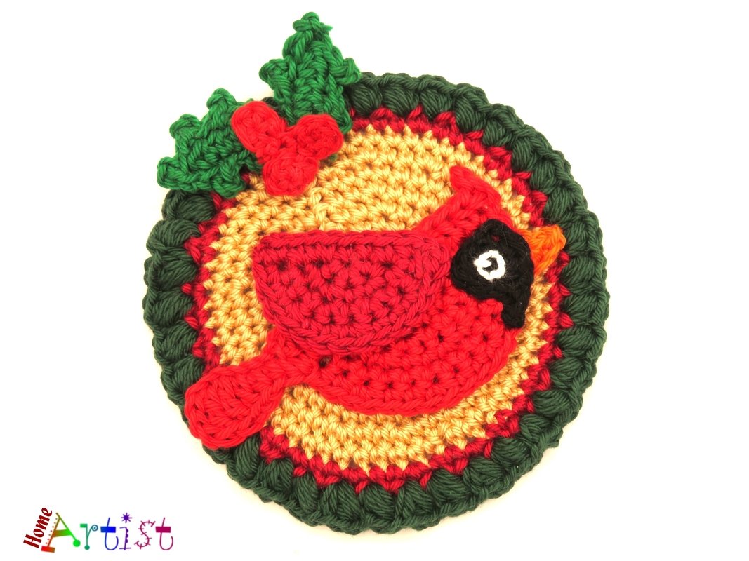 Christmas ornament patch crochet applique - Image 2