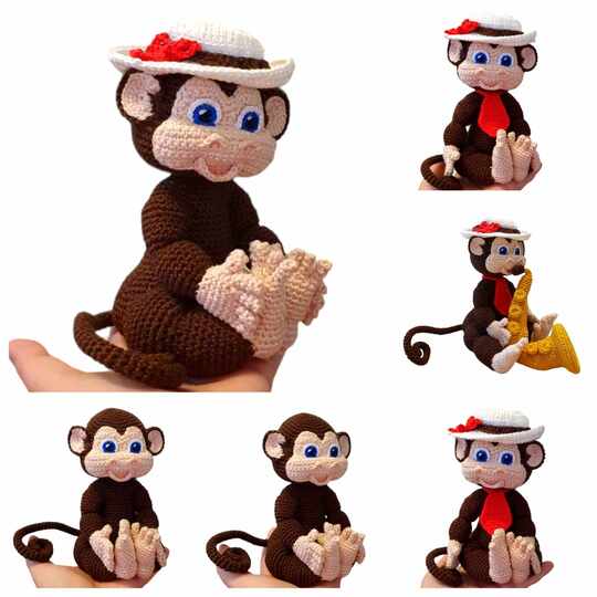 Crochet pattern Monty the musical monkey