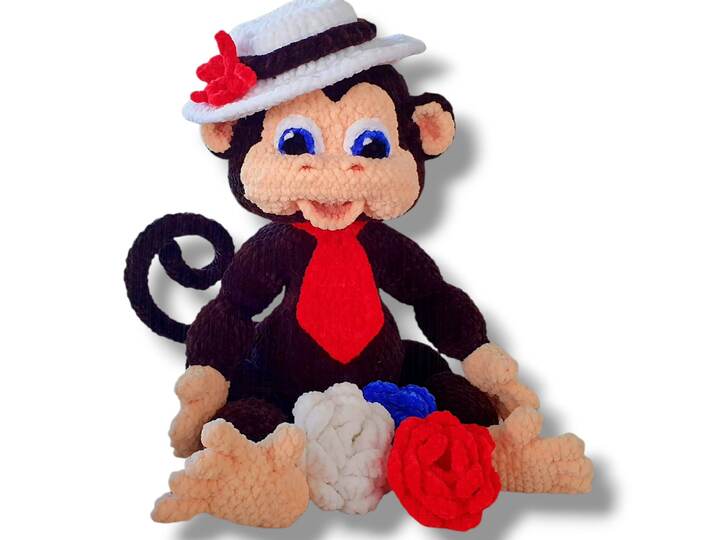 Crochet pattern Monty the musical monkey