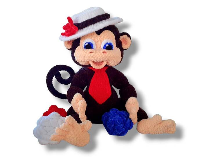 Crochet pattern Monty the musical monkey