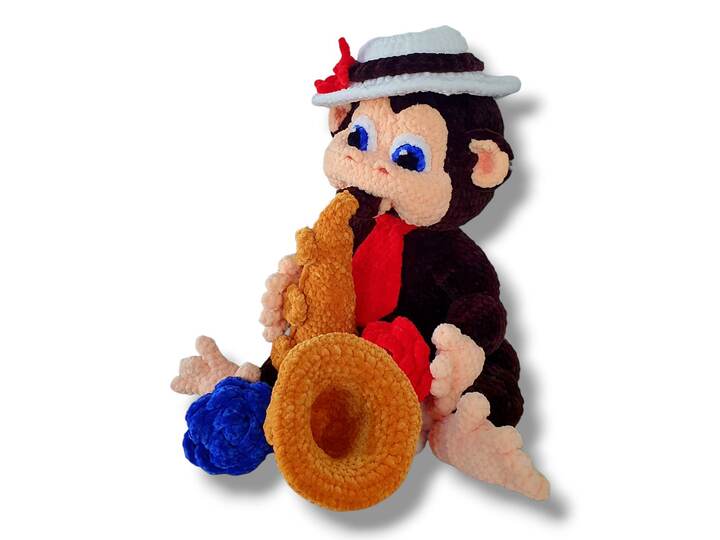 Crochet pattern Monty the musical monkey