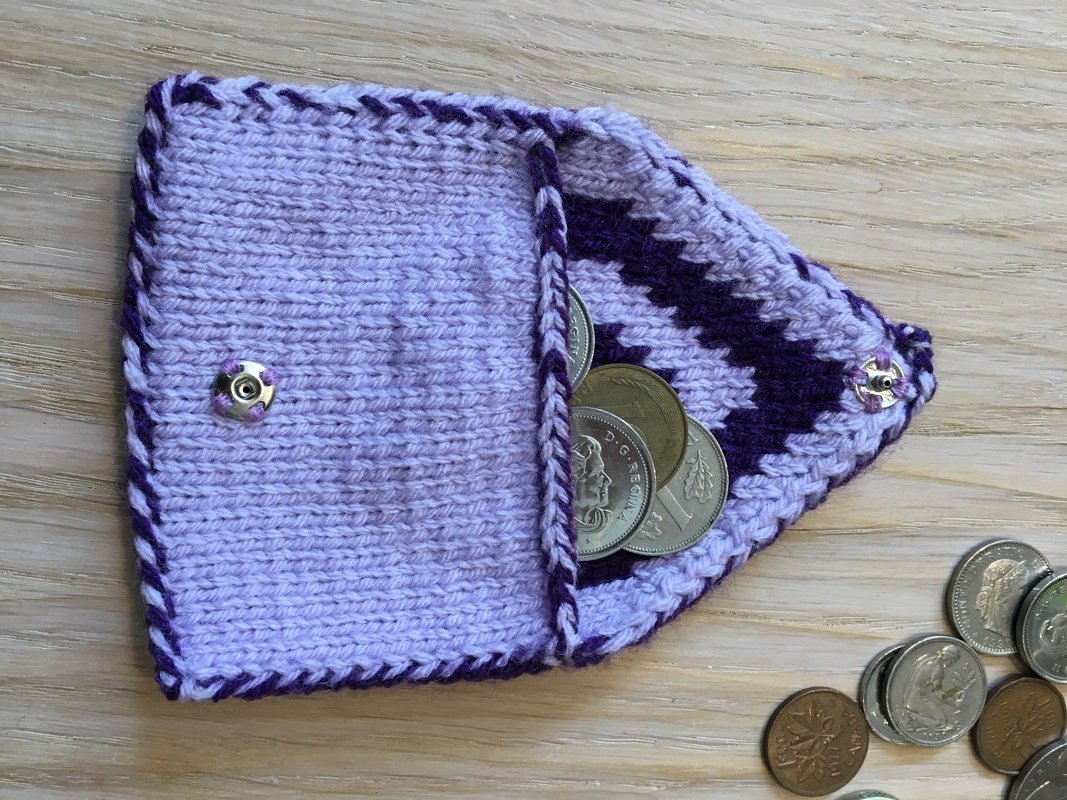 Pocket or Belt Wallet - A Knitting Instruction in Double-Face - Image 2