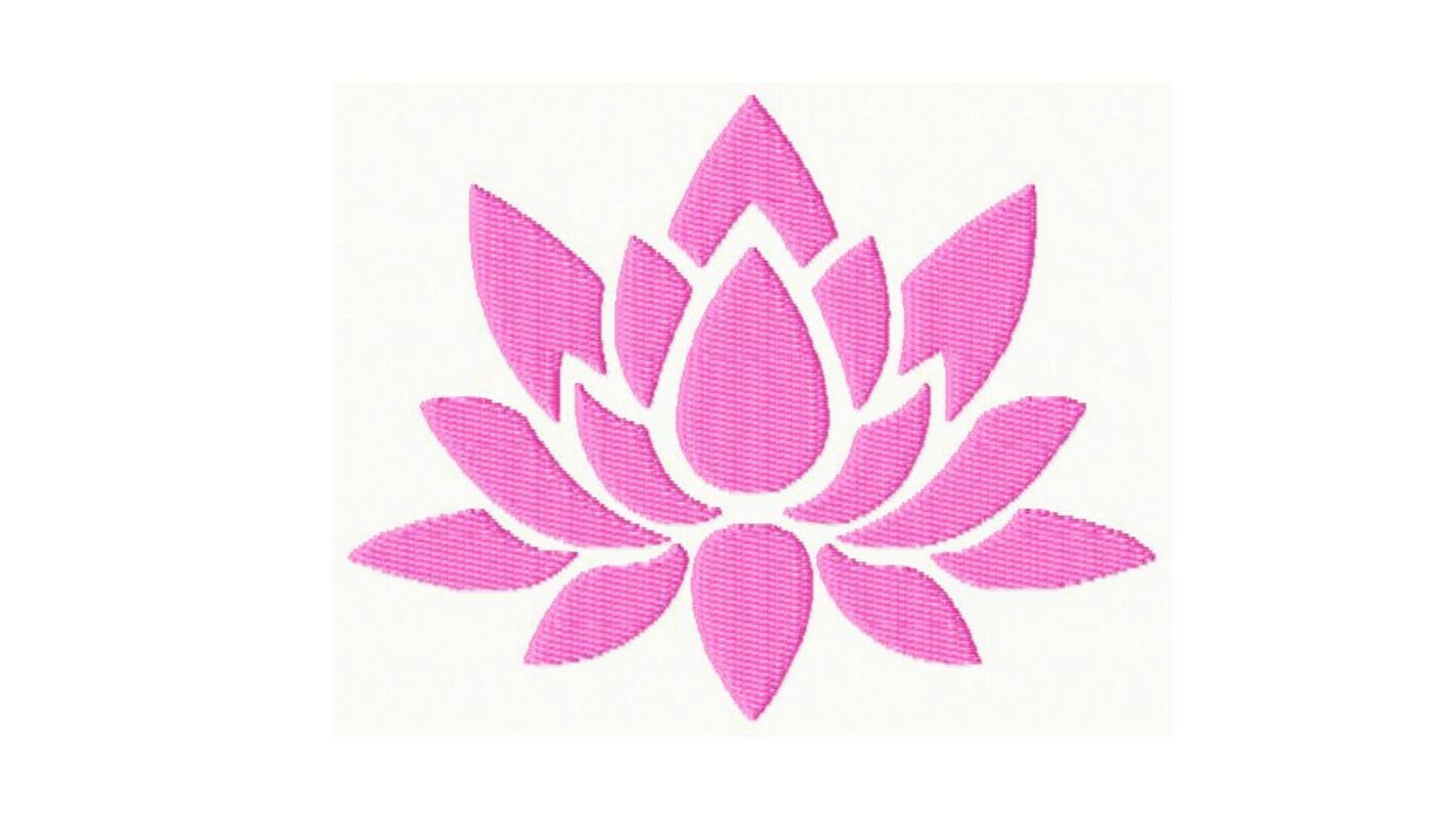 Stickdatei Lotus Lotusblume 10x10 Blume Yoga