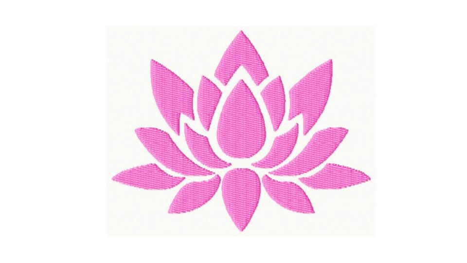 Stickdatei Lotus Lotusblume 10x10 Blume Yoga