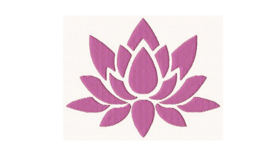 Stickdatei Lotus Lotusblume 10x10 Blume Yoga