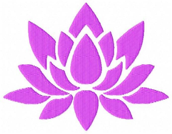 Stickdatei Lotus Lotusblume 10x10 Blume Yoga