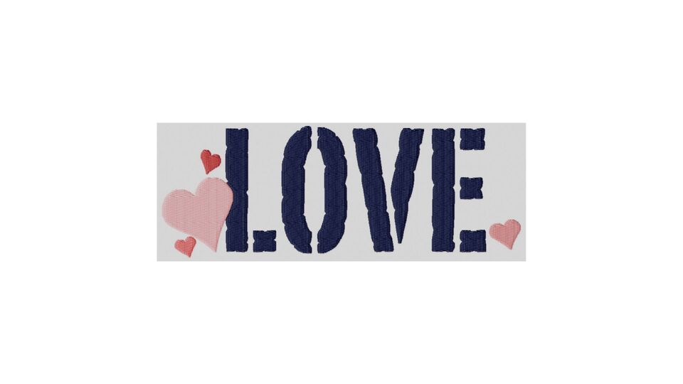 Stickdatei Schrift Love 10x10 13x18 Applikation Liebe Muttertag Valentinsta
