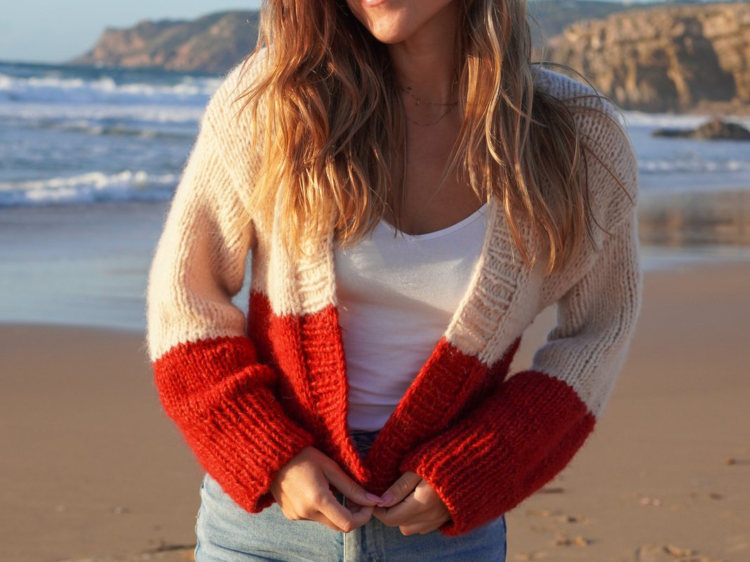 Strickjacke mit Videoanleitung für Anfänger
