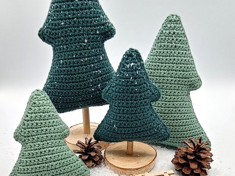 Häkelanleitung "Tannenbaum Duo"