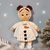 Babymädchen Lina im Schneemann-Nachthemd