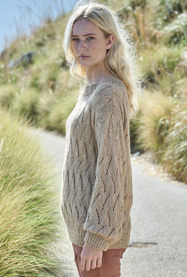 Longpulli im Ajourmuster