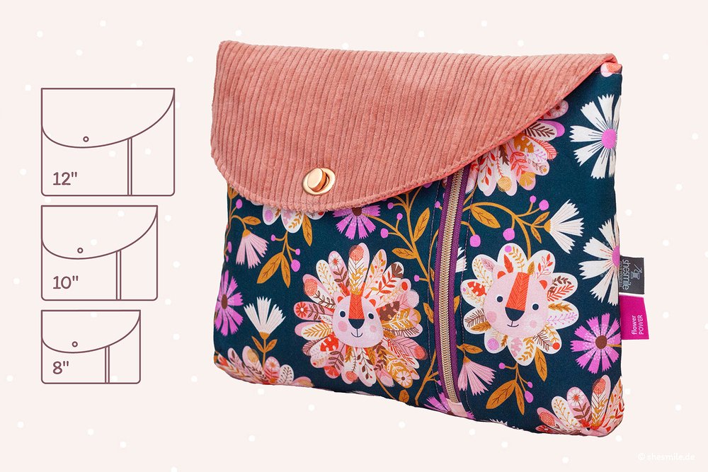 Tasche "Smartkram 8-10-12" (Nähanleitung und Schnittmuster in 3 Größen)