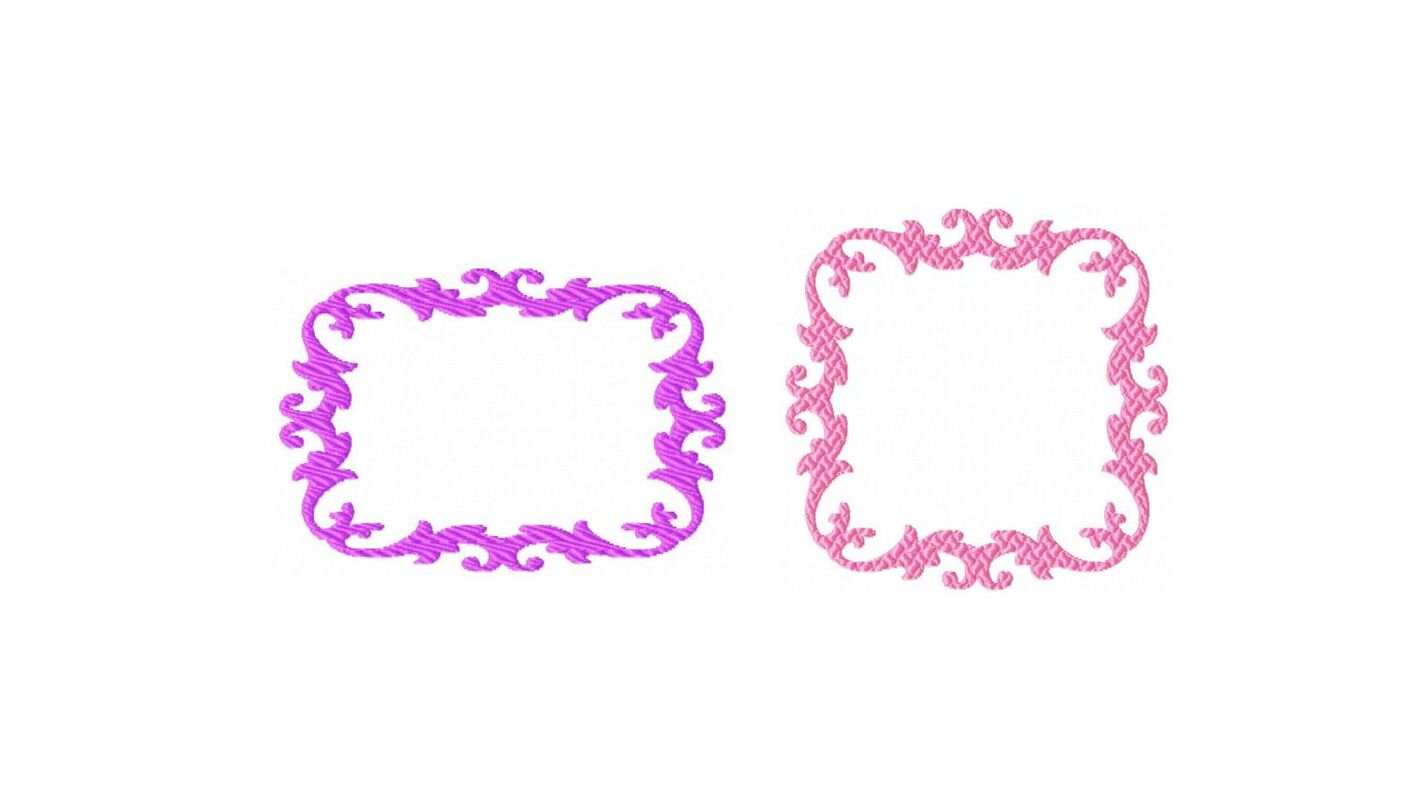 Stickdatei Rahmen 10x10 Applikation Vintage Barock