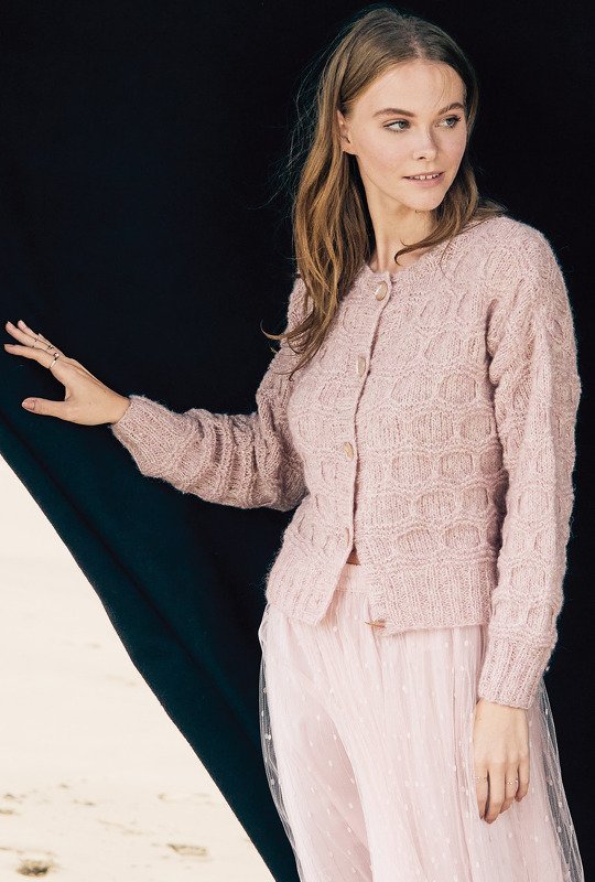 Jacke mit Wabenmuster ist Rosé - Bild 6