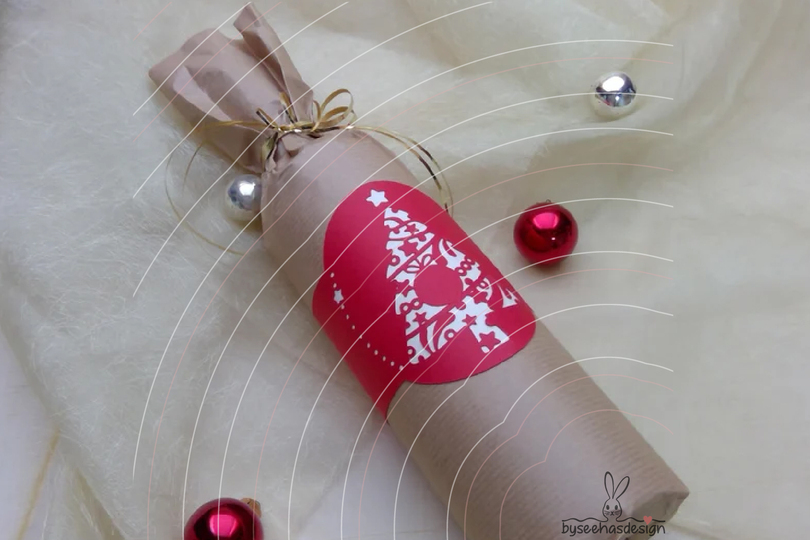 Geschenk Band Christbaum Plotterdatei SVG DXF