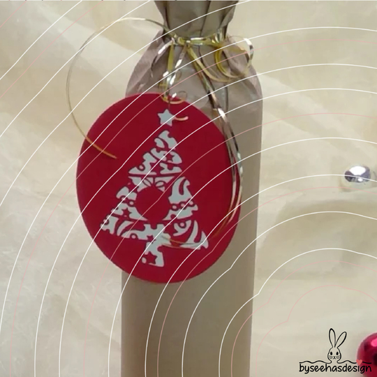 Geschenk Band Christbaum Plotterdatei SVG DXF